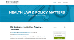 Desktop Screenshot of healthlawpolicymatters.com
